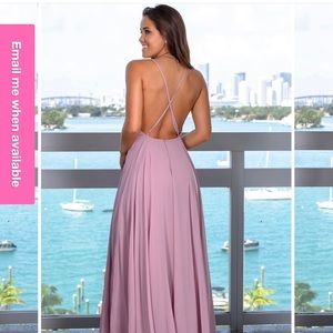 Purple / fuchsia formal open back maxi dress size small